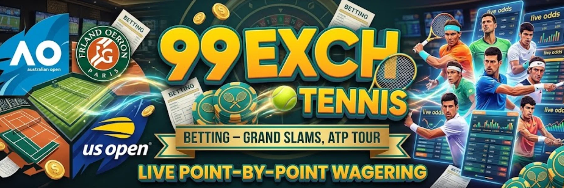 99Exch Tennis Betting – Grand Slams, ATP Tour & Live Point-by-Point Wagering